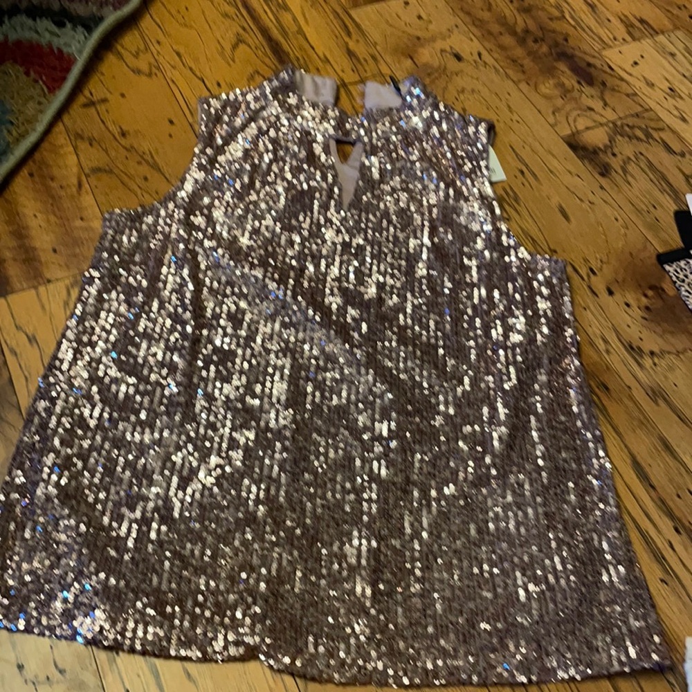 Sleeveless sequin top